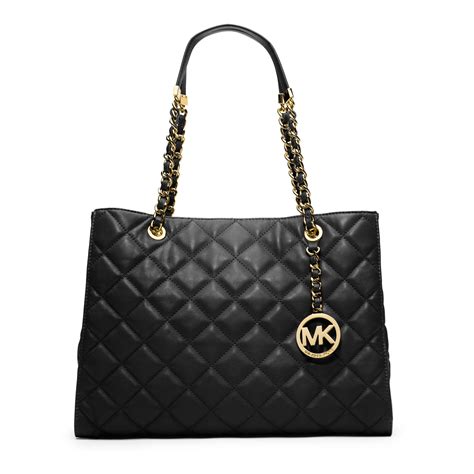 michael kors susannah large quilted leather tote|Michael Kors medium tote.